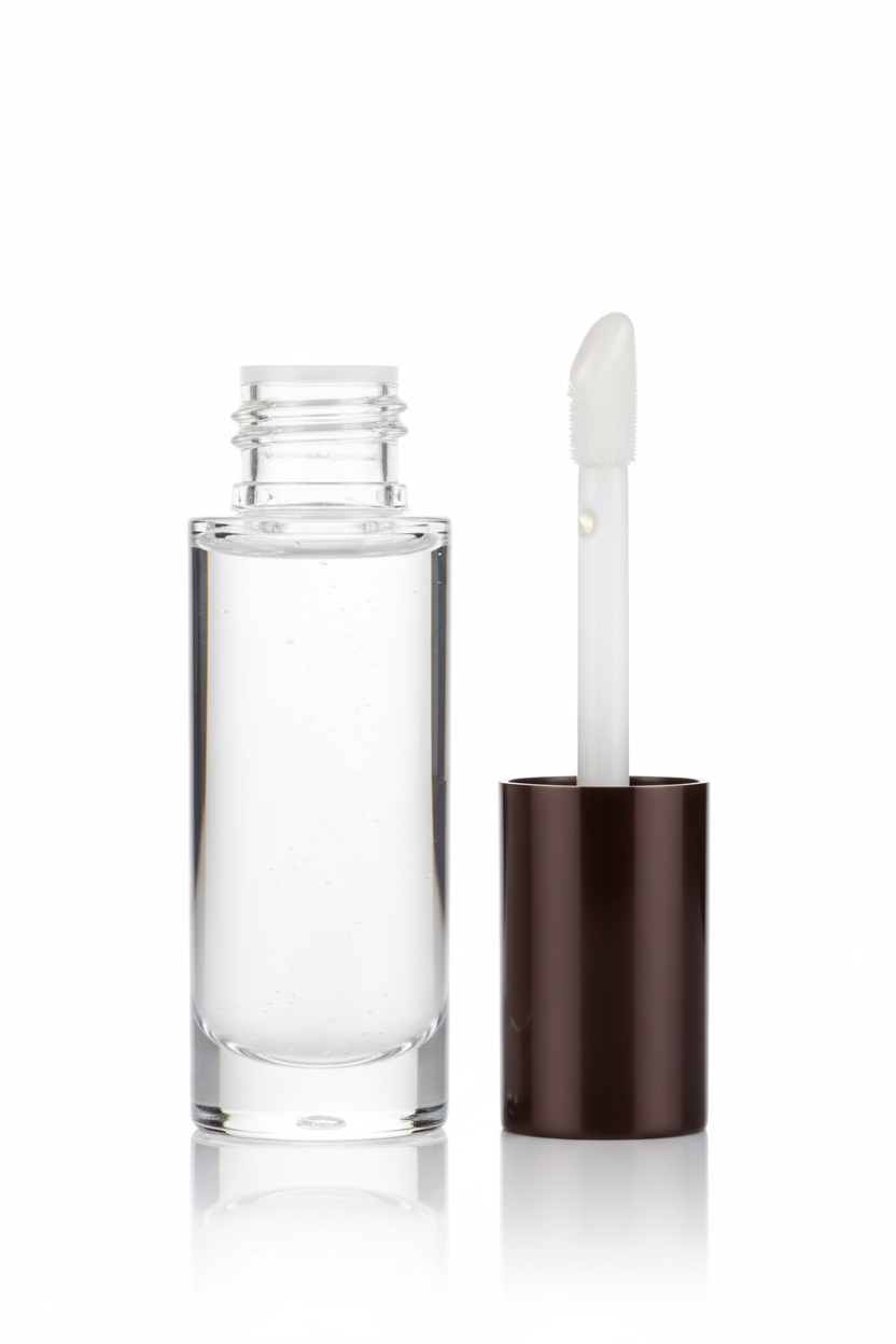 Lip oil canister with white applicator